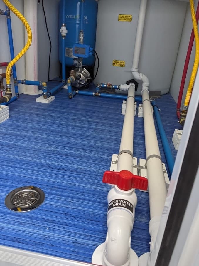 Restroom Trailer Plumbing Closet