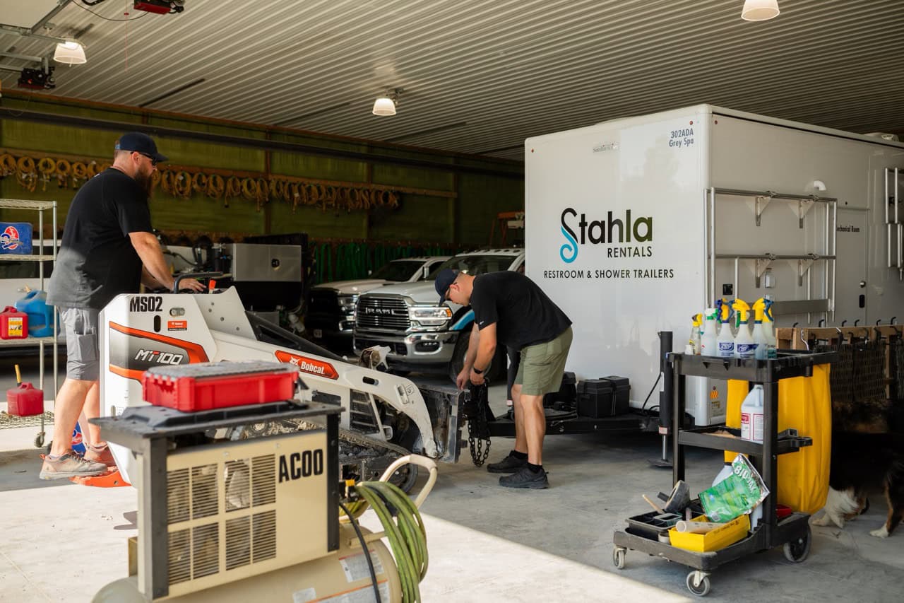 Stahla Services restroom trailer