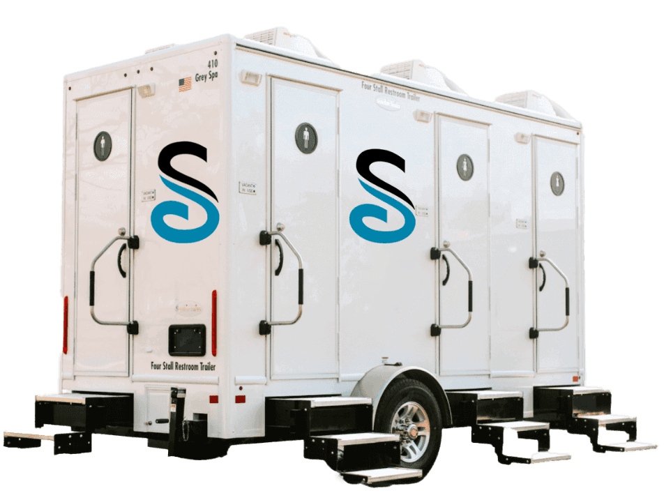 Stahla Services premium restroom trailer