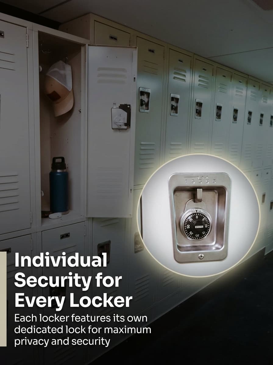Mobile locker room trailer interior showing organized storage stations