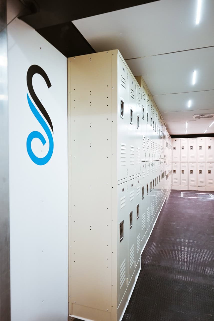 Stahla mobile locker room trailer exterior view