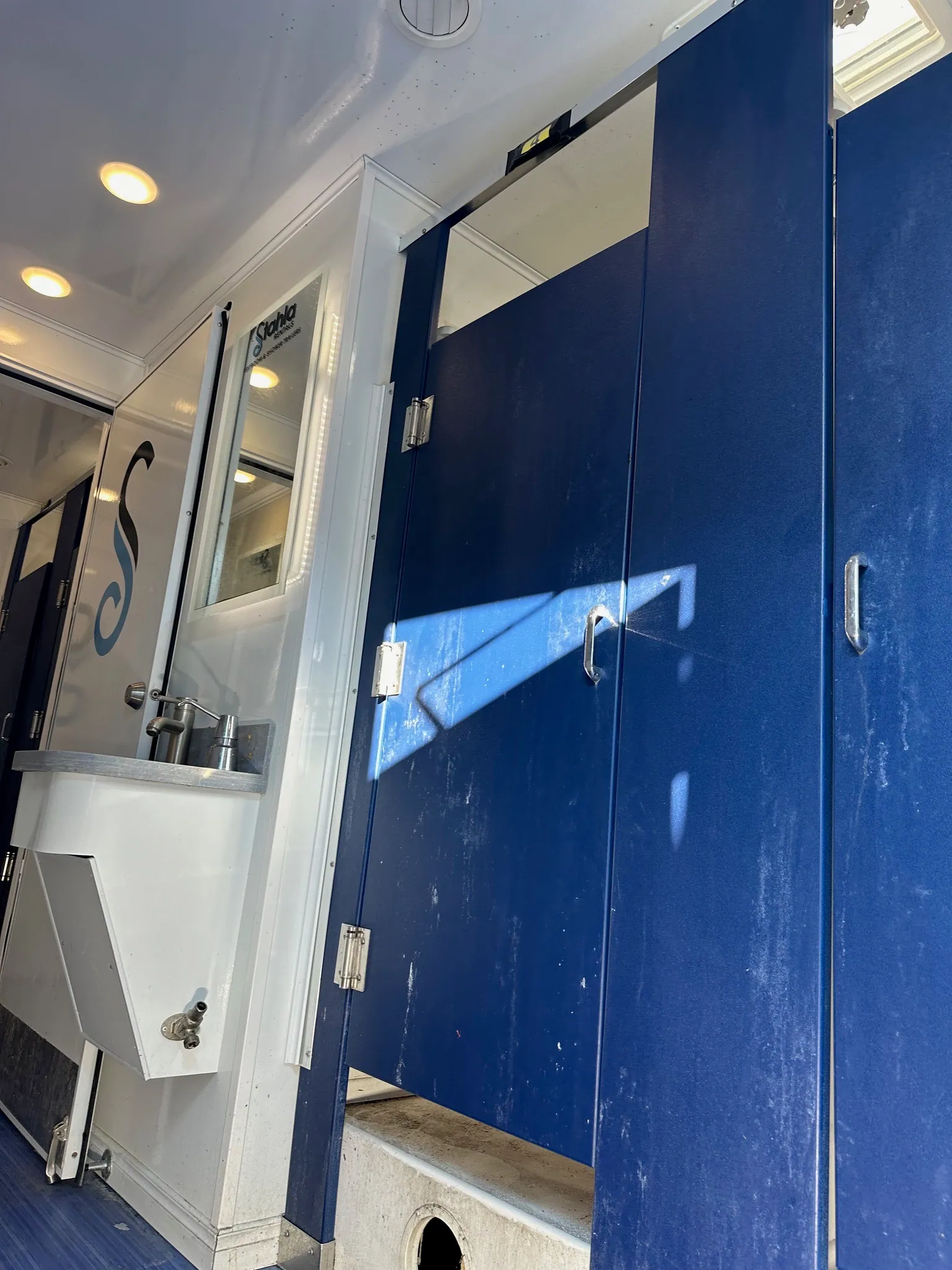Restroom trailer interior — Stahla Services