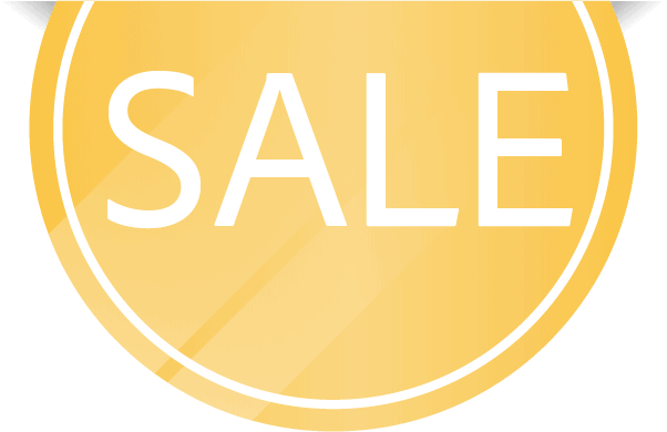 Yellow sale tag icon.