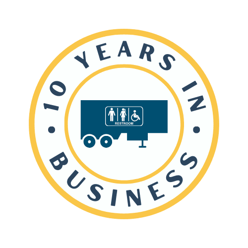 Mobile Restroom Services 10th Anniversary Badge